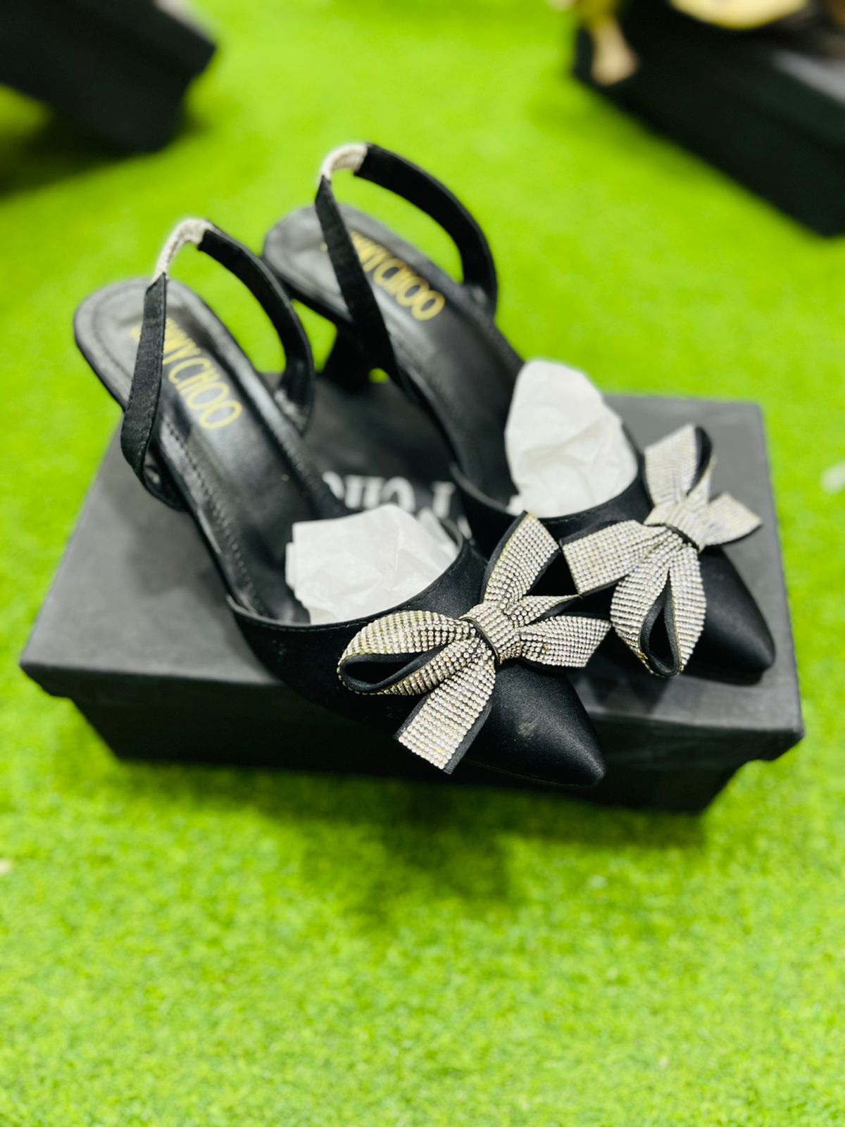 Bow fancy heels