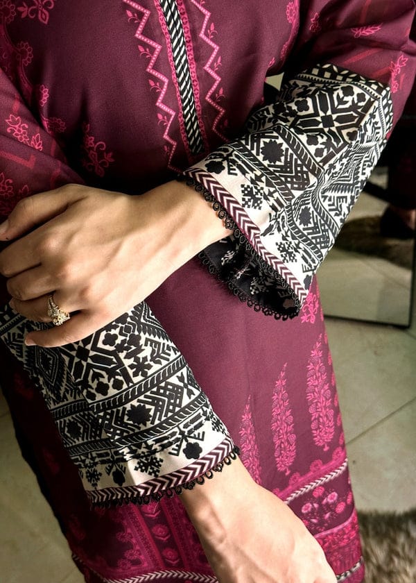 KURTA SET IN PLUM 3PC