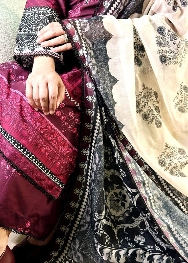 KURTA SET IN PLUM 3PC