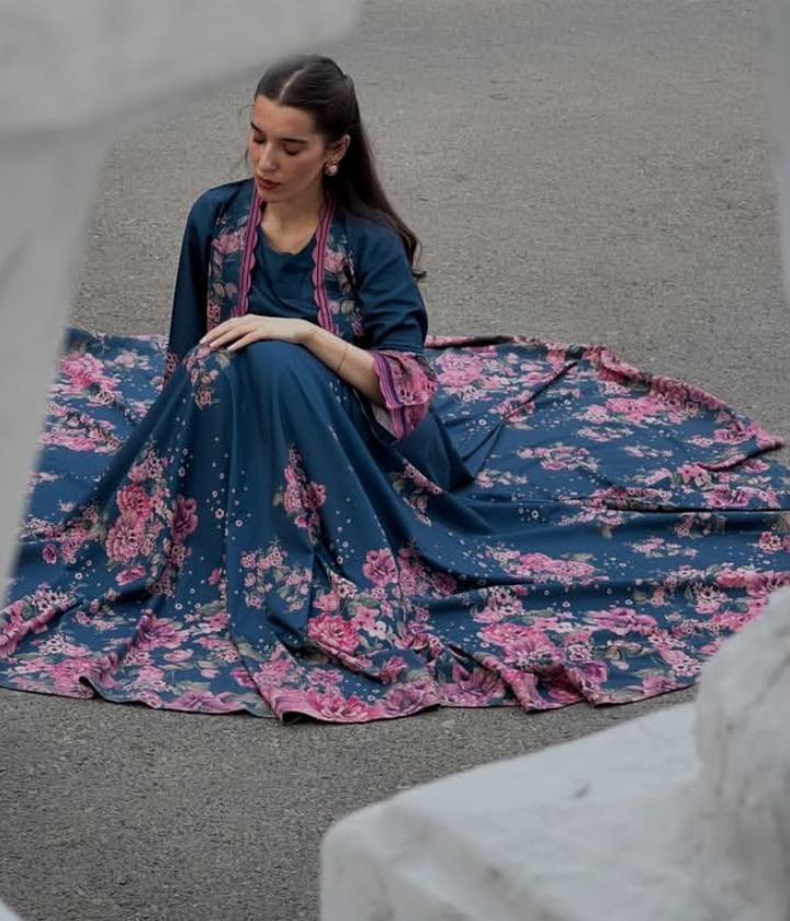 3PC DIGITAL PRINTED FROK