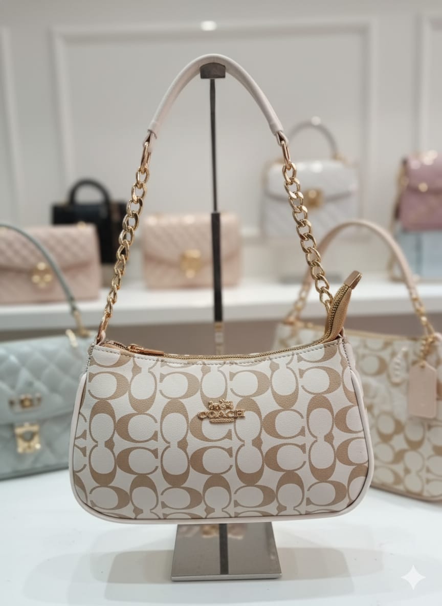 Coach shoulder bag with long strap
